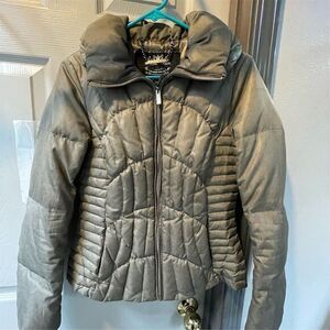COPY - Blanc Nior Women's Green Puffer Jacket Size S Quilted High Collar Winter